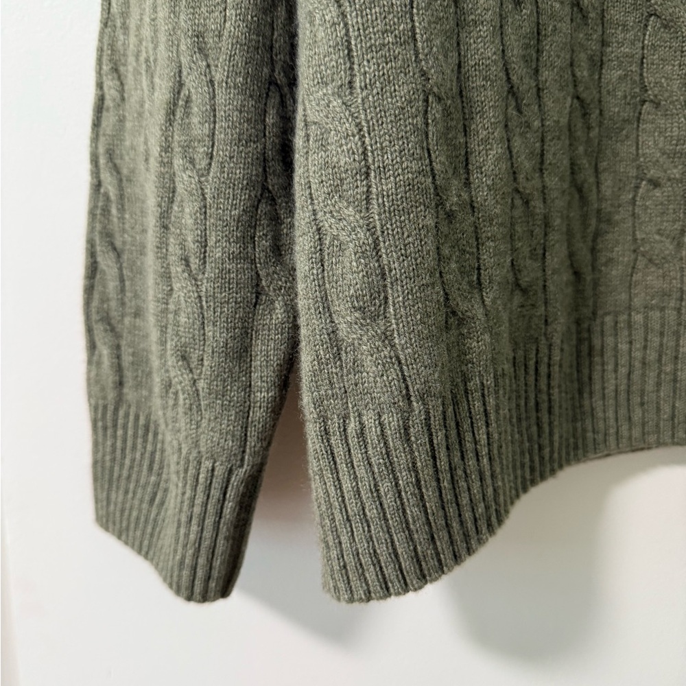 Brooks Brothers Men’s 2-Ply Cashmere Cable Knit Sweater Size XL - Picture 4 of 8